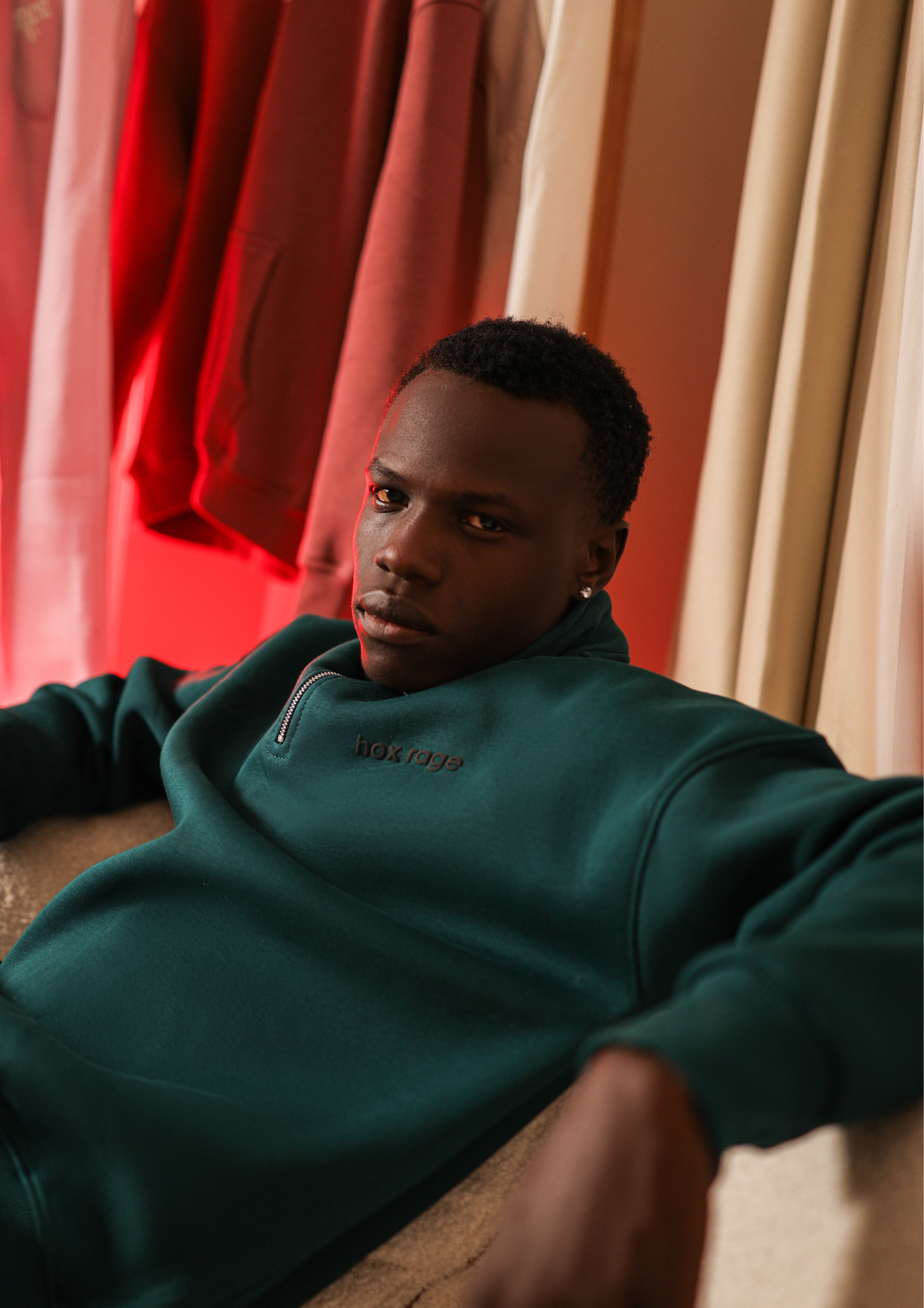 Quarter zipper (Royal green)