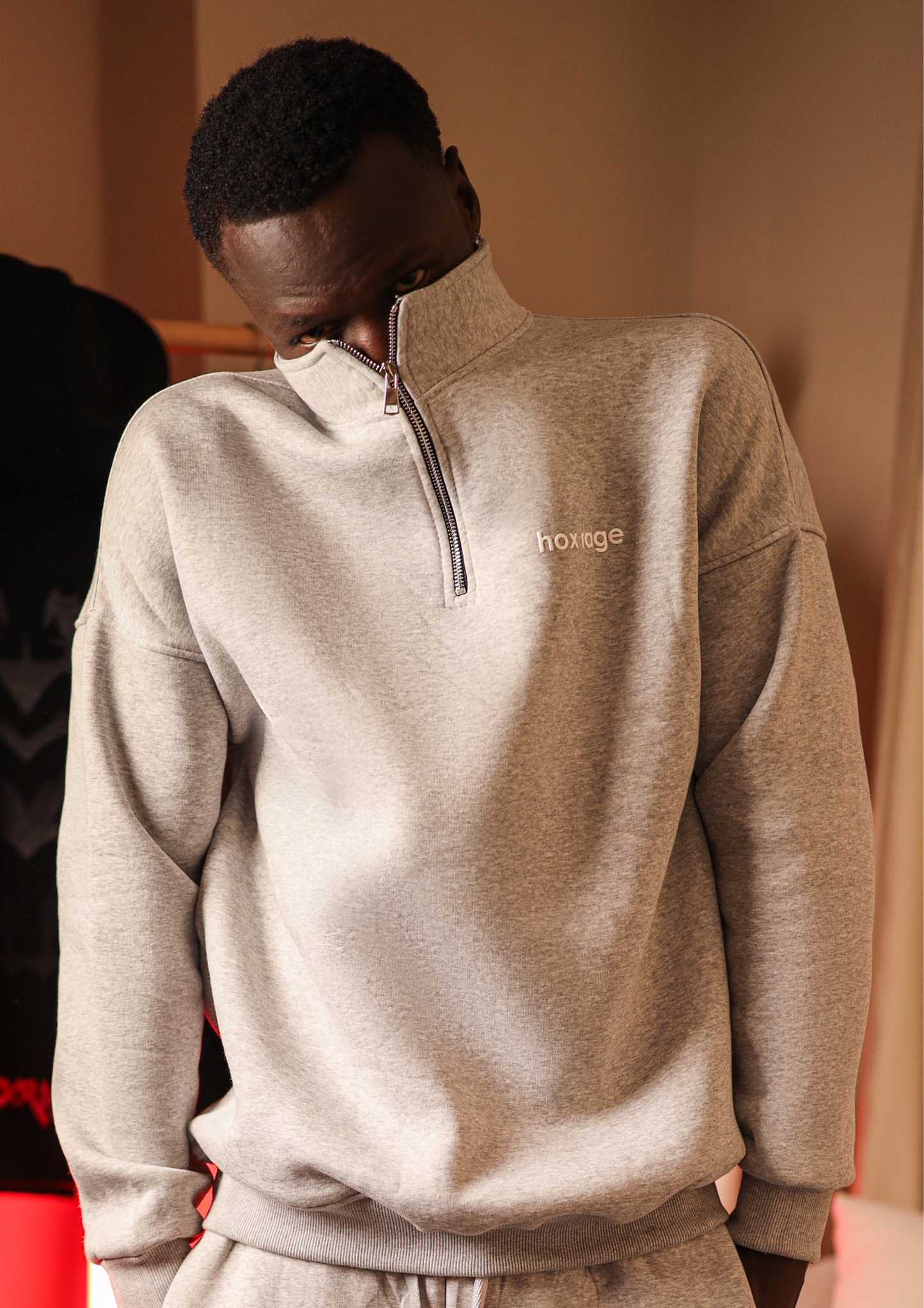 Quarter zipper (Grey)