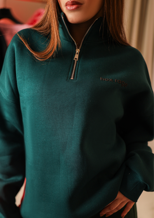 Quarter zipper (Royal green)